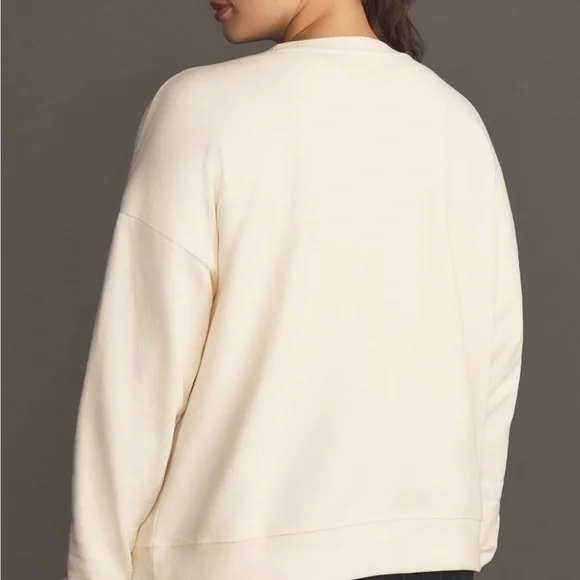 Anthropologie Cream Graphic Sweatshirt - Picture 7 of 9